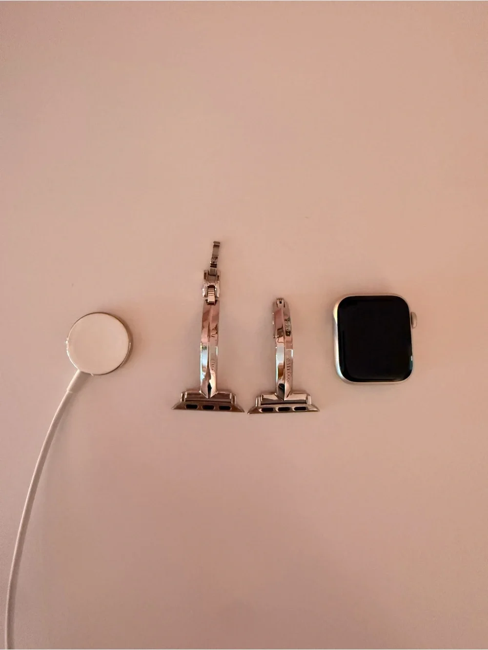 Silver Smartwatch Case and Stainless Connectors - Silver